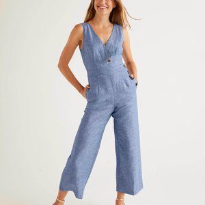 NWT Gorgeous Navy Blue Boden Dorothea Wrap Jumpsuit Sz. 6